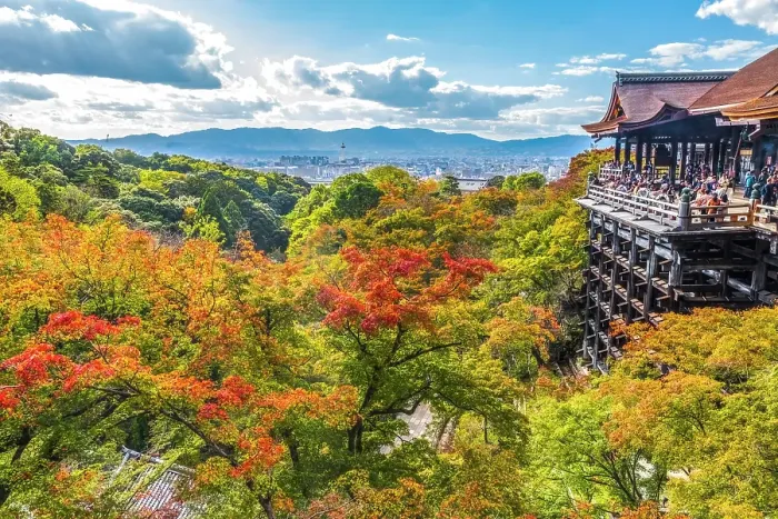 Framed Print : Tourists, Kiyomizu Buddhist Temple, Kyoto, Japan. Temple established 778 AD, buildings from 1633 Tokugawa Shogunate. No nail used to create buildings. (Editorial Use Only) Framed Print : Tourists, Kiyomizu Buddhist Temple, Kyoto, Japan. Temple established 778 AD, buildings from 1633 Tokugawa Shogunate. No nail used to create buildings. (Editorial Use Only)