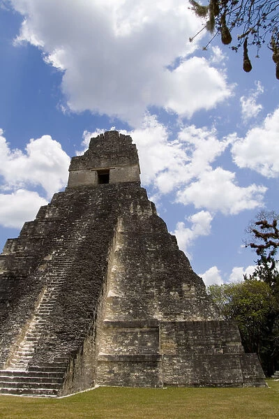 Tower 1 at the famous Mayan Ruins in the Gran Plaza showing the civilization of historical