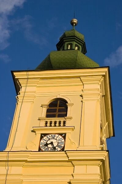 Tower of the 17th century Roman Catholic Cathedral, Sibiu, Romania, Eastern Europe