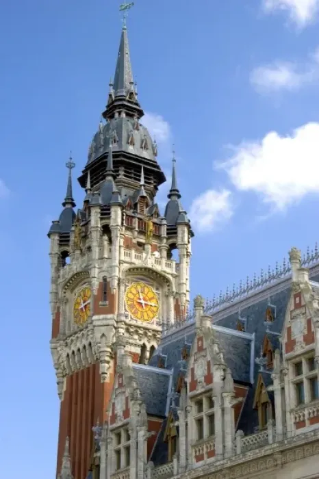 Framed Print : The tower atop the Hotel de Ville at Calais in the department of Pas-de-Calais, France Framed Print : The tower atop the Hotel de Ville at Calais in the department of Pas-de-Calais, France