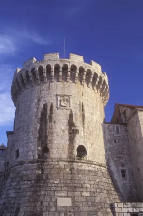 Framed Print : Tower Bokar, Korcula Town. Korcula Island. Croatia