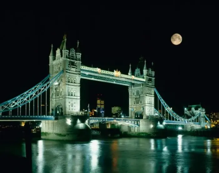 Framed Print : Tower Bridge at Night, London, England