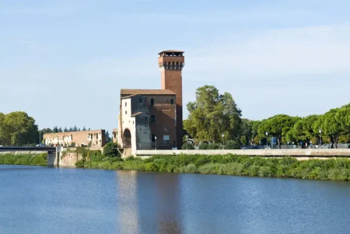 Framed Print : The Tower of the Citadel and Arno River, Pisa, Tuscany, Italy, Europe Framed Print : The Tower of the Citadel and Arno River, Pisa, Tuscany, Italy, Europe