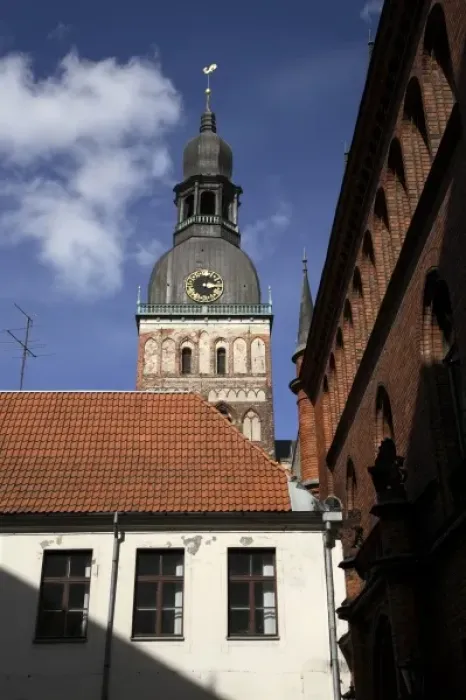 Framed Print : The tower of Dome Church in the historica center of Riga. Latvia