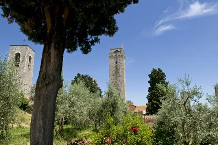 Framed Print : Towers of San Gimignano, UNESCO World Heritage Site, San Gimignano, Siena, Tuscany