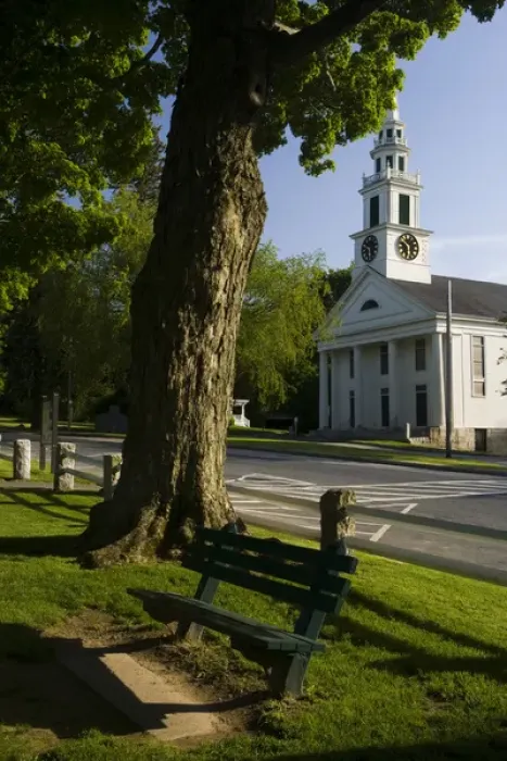 Framed Print : The town common in Grafton, Massachusetts