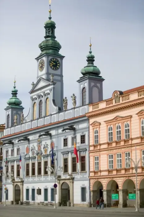 Framed Print : Town Hall, Czech Republic, Ceske Budejovice