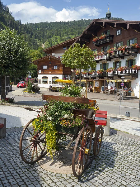 The Town Hall. Village Reit im Winkl in the Chiemgau in the Bavarian alps