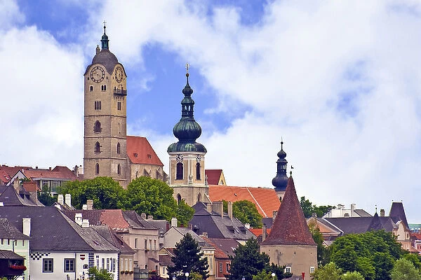 The town of Krems along the Danube River, Wachau, Austria