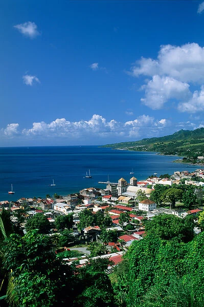 Town of Saint Pierre on the island of Martinique in the Caribbean Sea