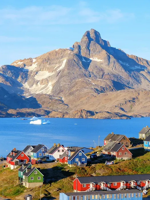 Framed Print : Town Tasiilaq (former Ammassalik), the biggest town in Greenland, Danish Territory, autumn Framed Print : Town Tasiilaq (former Ammassalik), the biggest town in Greenland, Danish Territory, autumn