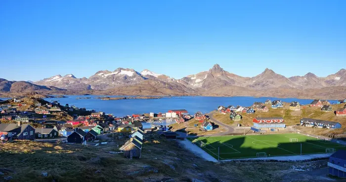 Framed Print : Town Tasiilaq (formerly called Ammassalik), Kingdom of Denmark