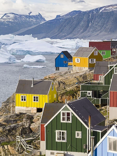 Town of Uummannaq, northwest Greenland, located on an island in the Uummannaq Fjord System