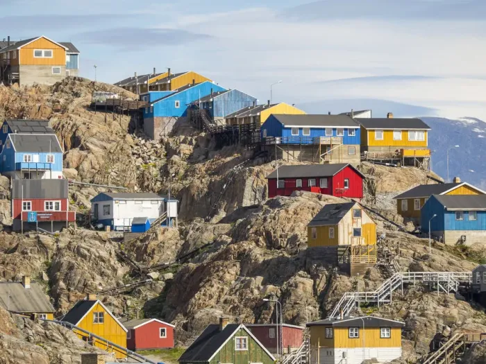 Framed Print : Town of Uummannaq, northwest Greenland, located on an island in the Uummannaq Fjord System Framed Print : Town of Uummannaq, northwest Greenland, located on an island in the Uummannaq Fjord System