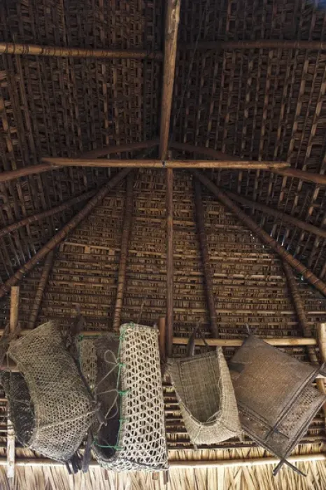 Framed Print : Traditional Baskets in House Apoteri Rupununi GUYANA South America Framed Print : Traditional Baskets in House Apoteri Rupununi GUYANA South America