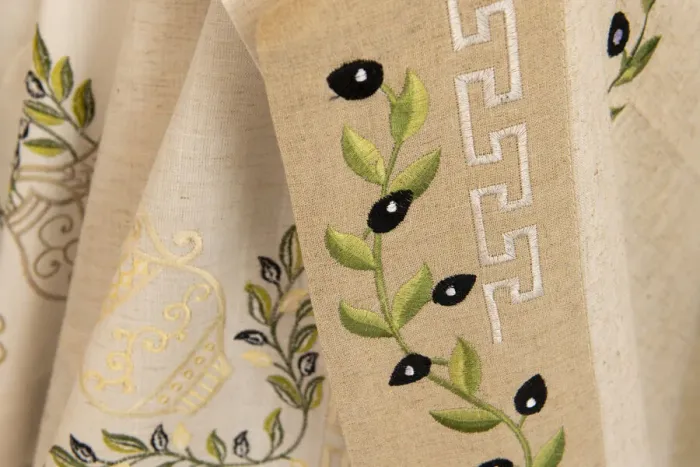Framed Print : Traditional Grecian motif souvenir textile Framed Print : Traditional Grecian motif souvenir textile