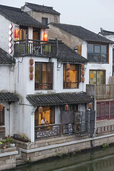 Traditional house along the Grand Canal, Wuxi, Jiangsu Province, China