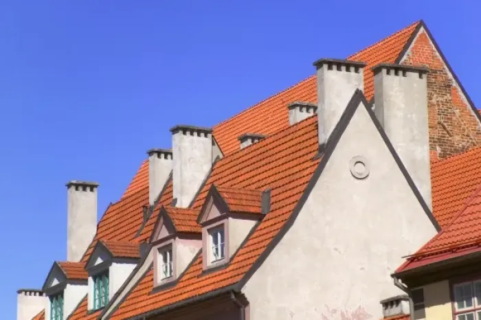 Framed Print : Traditional house with red roof, Riga, Latvia Framed Print : Traditional house with red roof, Riga, Latvia