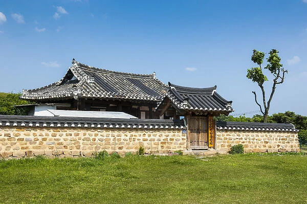 Traditional house and yard in the Unesco world heritage sight Gyeongju, South Korea