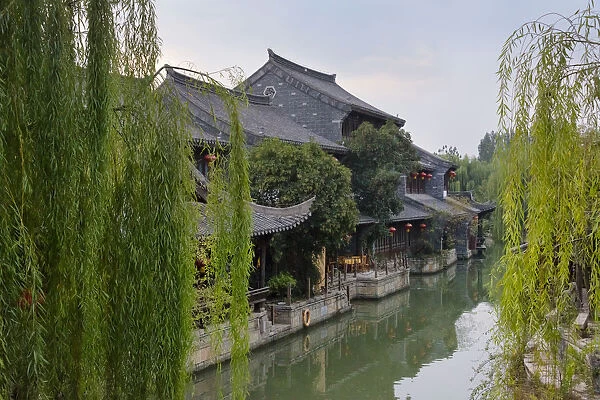 Traditional houses along the Grand Canal, Taierzhuang Ancient Town, Shandong Province