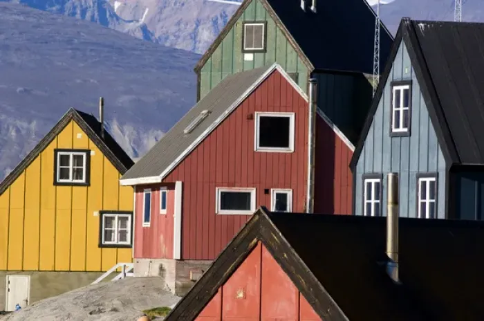Framed Print : Traditional houses Uummannaq Greenland Framed Print : Traditional houses Uummannaq Greenland