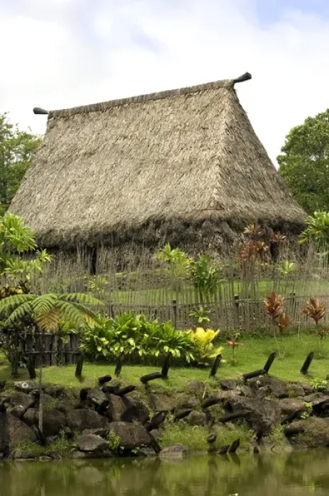 Framed Print : Traditional meeting house, Viti Levu, Fiji Framed Print : Traditional meeting house, Viti Levu, Fiji