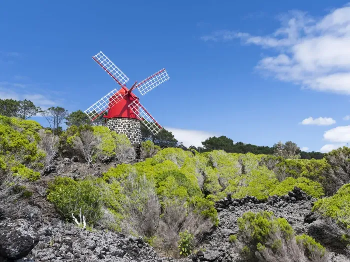 Framed Print : Traditional windmill near Sao Joao. Pico Island, an island in the Azores in the Atlantic Framed Print : Traditional windmill near Sao Joao. Pico Island, an island in the Azores in the Atlantic