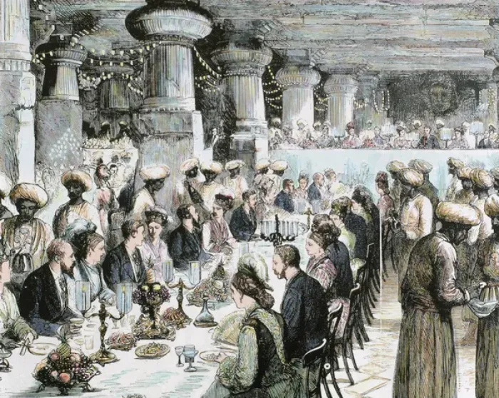 Framed Print : Travel to India of the Prince of Wales. Gala Dinner held in the Underground Temple Framed Print : Travel to India of the Prince of Wales. Gala Dinner held in the Underground Temple