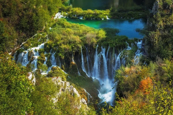 Travertine cascades on the Korana River, Plitvice Lakes National Park, Croatia