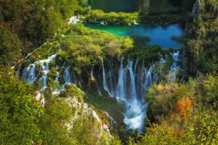 Framed Print : Travertine cascades on the Korana River, Plitvice Lakes National Park, Croatia Framed Print : Travertine cascades on the Korana River, Plitvice Lakes National Park, Croatia