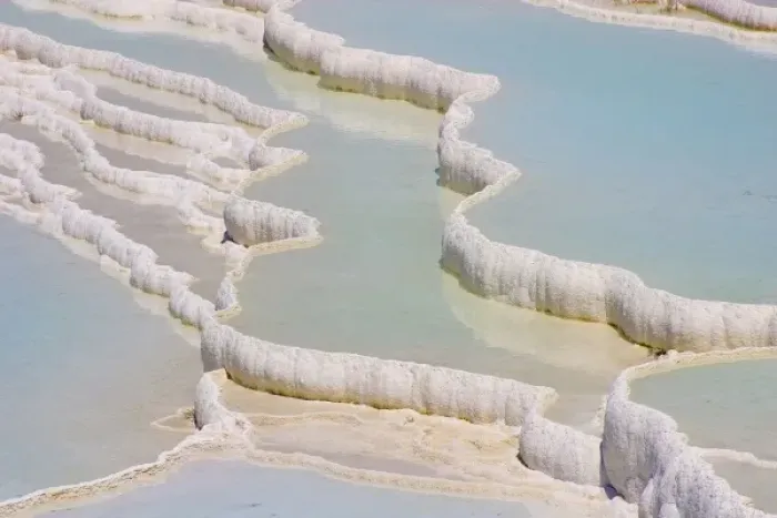 Framed Print : Travertine rocks and ponds, Pamukkale (ancient Hierapolis), Turkey