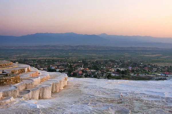 Travertine terraces of Pamukkale (UNESCO World Heritage Site), Turkey