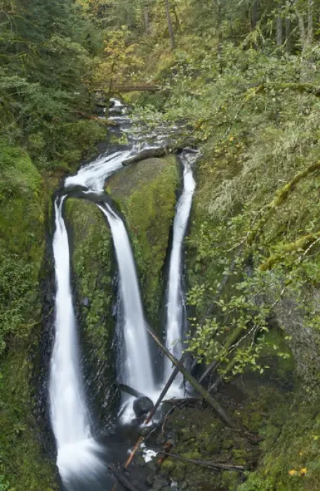Framed Print : Triple Falls on Oneonta Creek, Columbia River Gorge, Oregon Framed Print : Triple Falls on Oneonta Creek, Columbia River Gorge, Oregon
