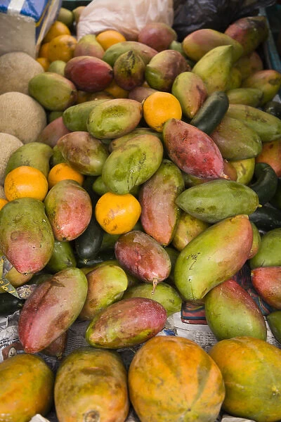 Tropical fruit stand, Old Mazatlan, Sinaloa State, Mexico