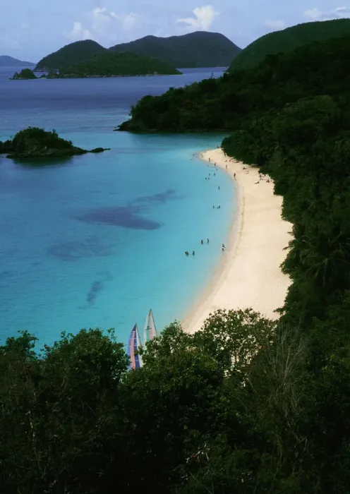Framed Print : Trunk Bay Beach, St. Johns: One of the beaches best in the world