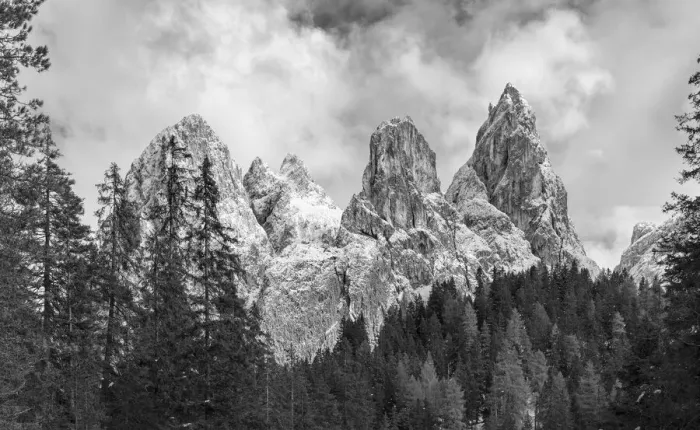 Framed Print : Tschamin Valley, Valle di Ciamin, in the Rosengarten, Catinaccio mountain range
