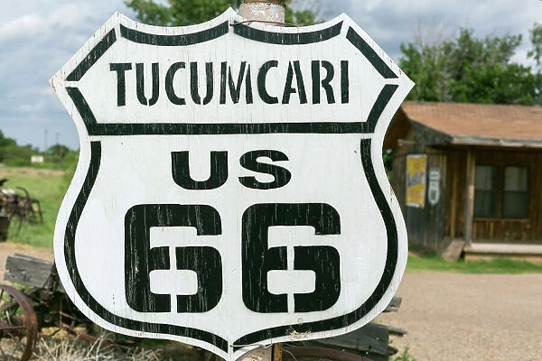 Tucumcari Route 66 sign, New Mexico, USA