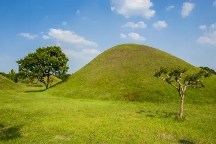 Framed Print : Tumuli park with its tombs from the Shilla monarchs in the Unesco world heritage sight Gyeongju Framed Print : Tumuli park with its tombs from the Shilla monarchs in the Unesco world heritage sight Gyeongju