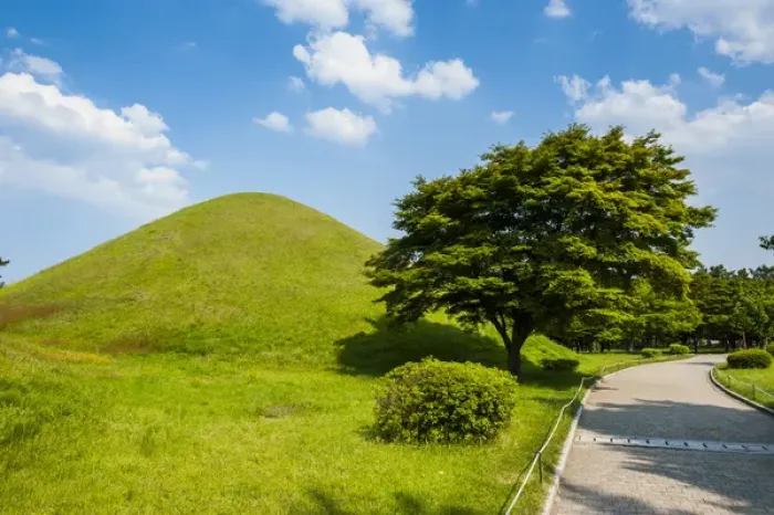 Framed Print : Tumuli park with its tombs from the Shilla monarchs in the Unesco world heritage sight Gyeongju Framed Print : Tumuli park with its tombs from the Shilla monarchs in the Unesco world heritage sight Gyeongju