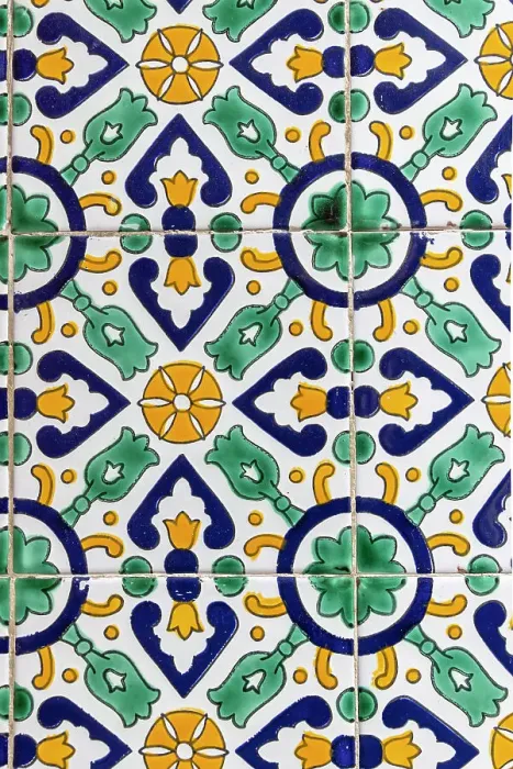 Framed Print : Tunis, Tunisia. Decorative tilework on a building in Tunis