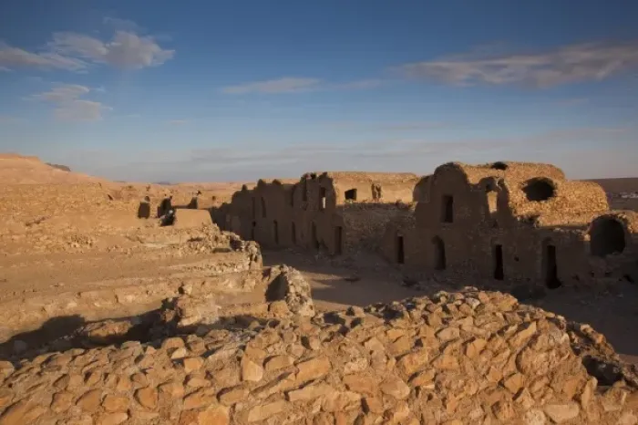 Framed Print : Tunisia, Ksour Area, Debbab, Ksar Ouled Debbab, abandoned ksar building