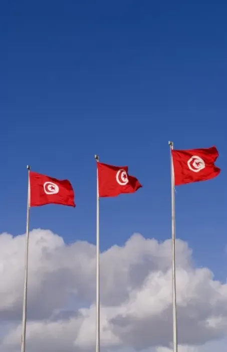 Framed Print : Three Tunisia national flags flting at Tunis Airport in Northern Africa Framed Print : Three Tunisia national flags flting at Tunis Airport in Northern Africa