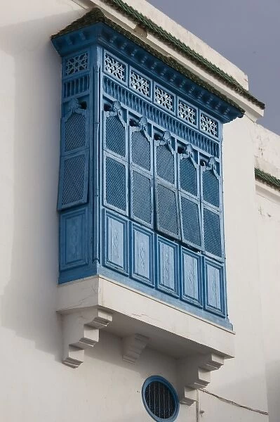Tunisia, Sidi Bou Said, building detail