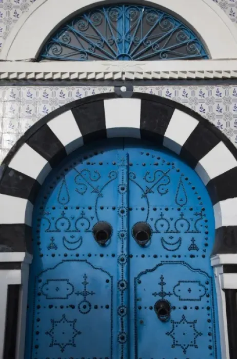 Framed Print : Tunisia, Sidi Bou Said, building detail Framed Print : Tunisia, Sidi Bou Said, building detail