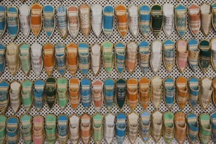 Framed Print : Tunisia, Tunis, Carthage, Tunisian babouches slippers