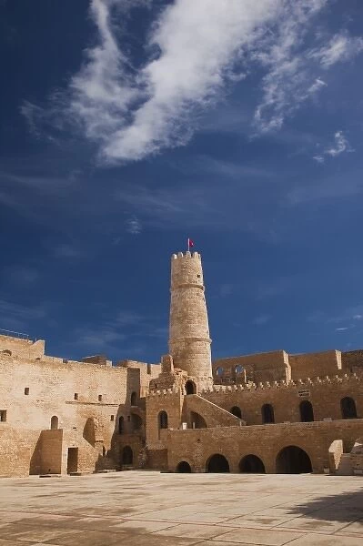 Tunisia, Tunisian Central Coast, Monastir, Ribat, 8th century, courtyard interior