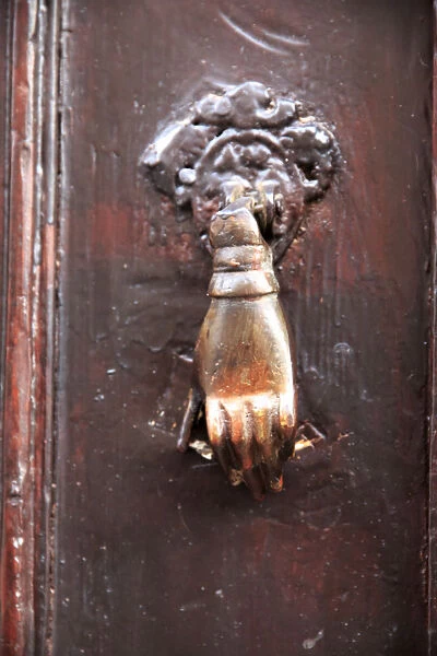 Turkey, Anatolia, Aspendos, hand of Fatima door knocker