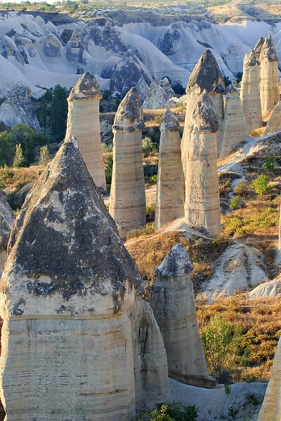 Turkey, Anatolia, Cappadocia, Goreme. Fairy Chimneys or rock formations