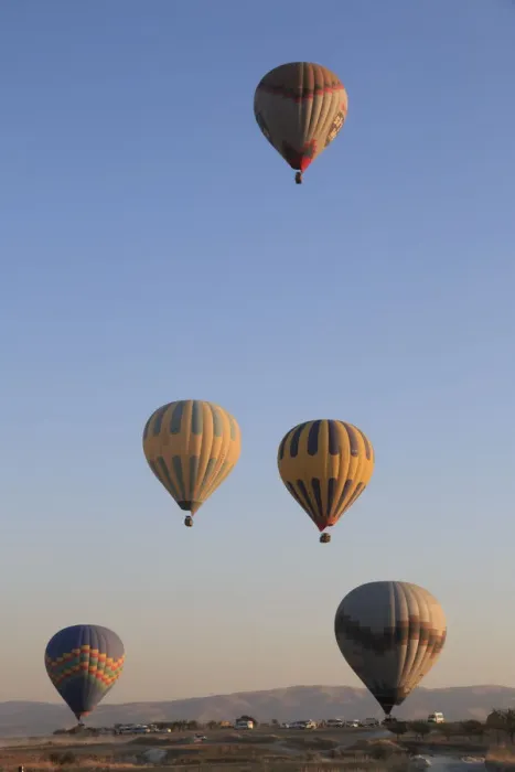 Framed Print : Turkey, Anatolia, Cappadocia, Goreme. Hot air balloons flying above / among rock formations Framed Print : Turkey, Anatolia, Cappadocia, Goreme. Hot air balloons flying above / among rock formations