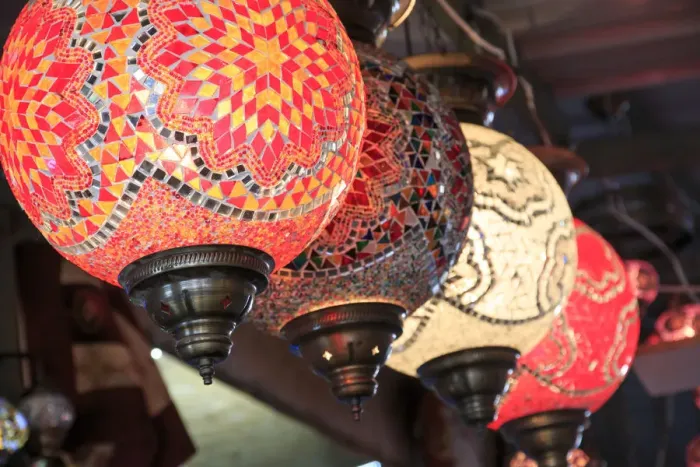 Framed Print : Turkey, Central Anatolia, Nevsehir Province, Uchisar, colorful, glass mosaic lamps Framed Print : Turkey, Central Anatolia, Nevsehir Province, Uchisar, colorful, glass mosaic lamps